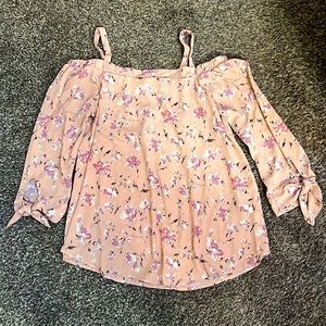 Floral, off-shoulder blouse